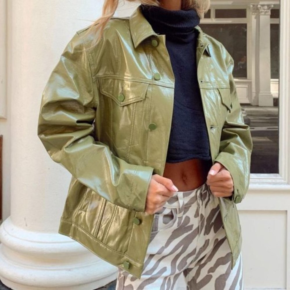 #29/19❤️ Brand new Princess Polly Starboy Jacket in Olive